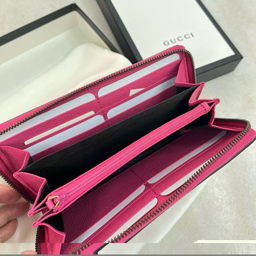 Gucci long wallet 496317 Pink-3