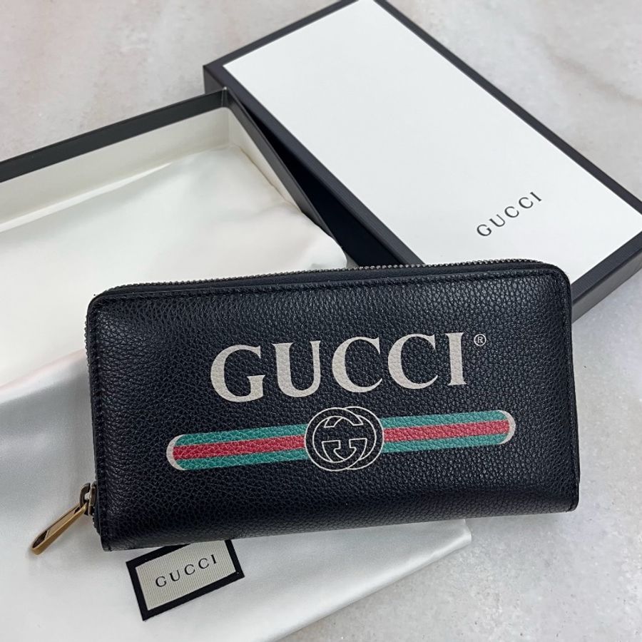 Gucci long wallet 496317 Black-1