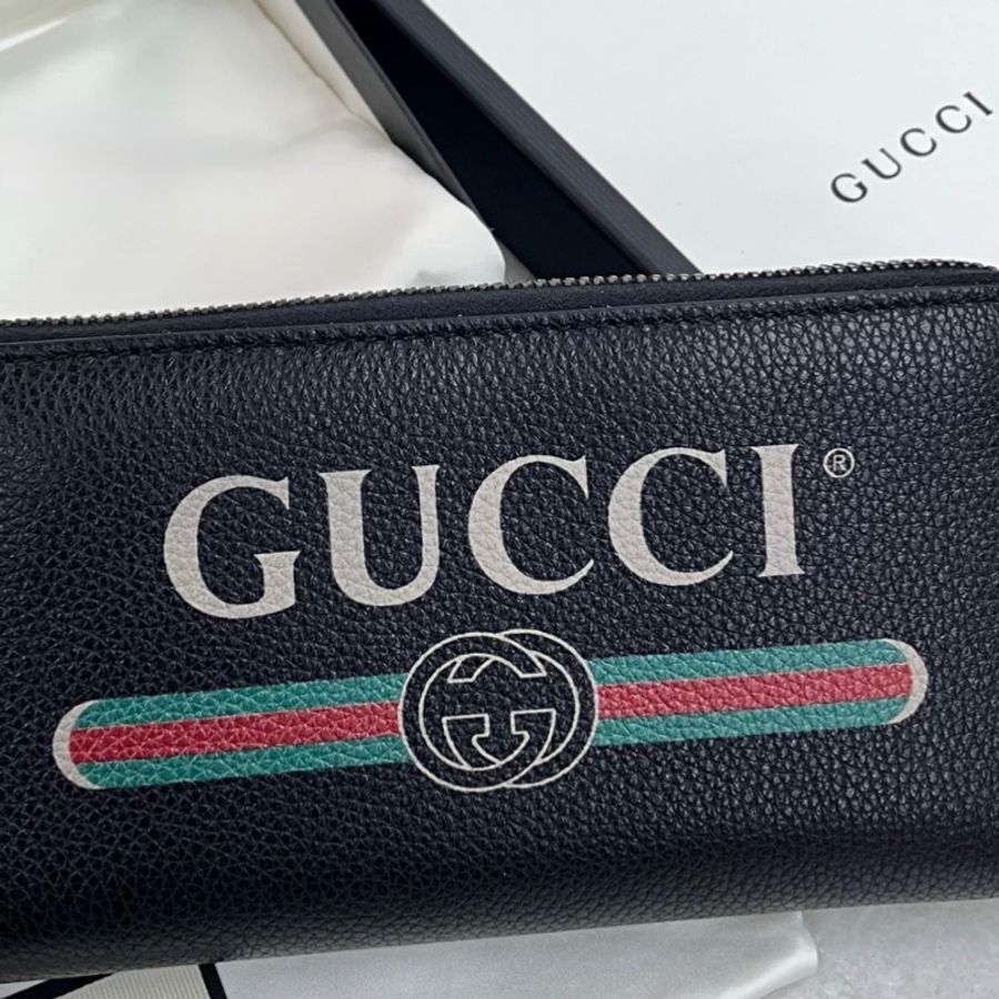 Gucci long wallet 496317 Black-4