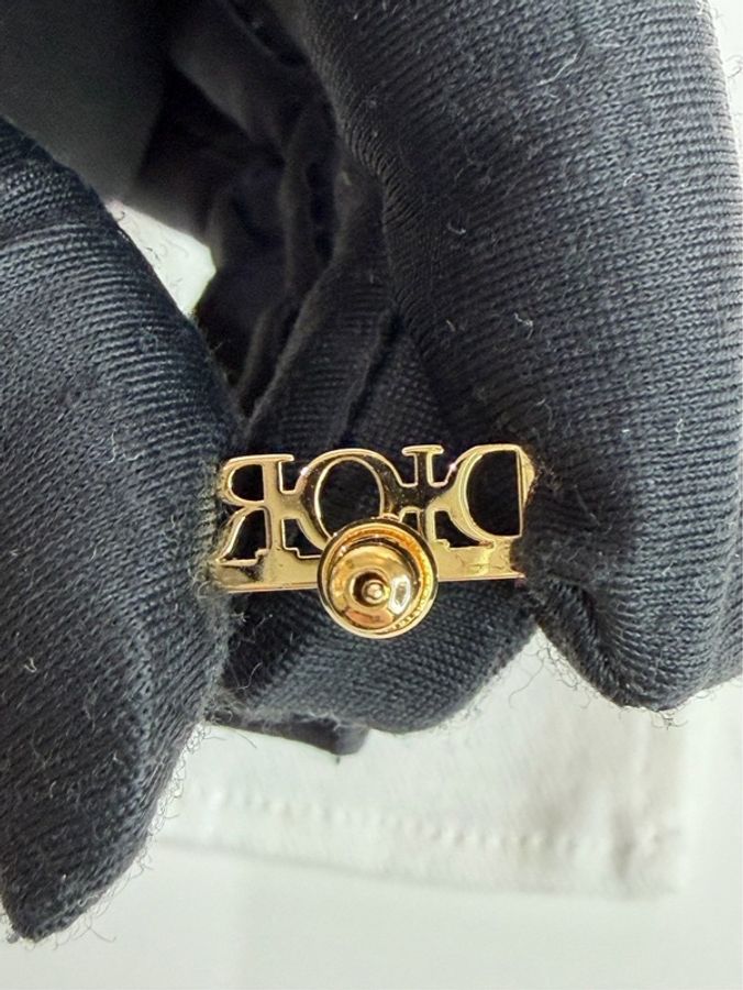 DIOR|字母耳釘 金-7