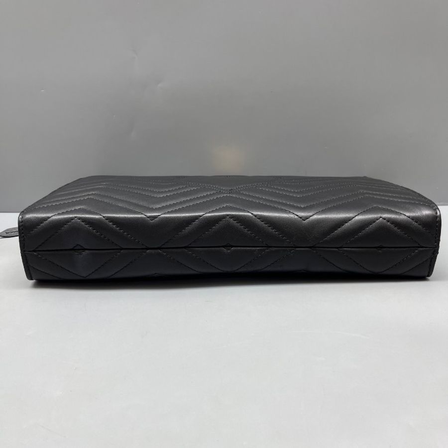 GUCCI 98新 黑色marmont系列愛心手拿包-2