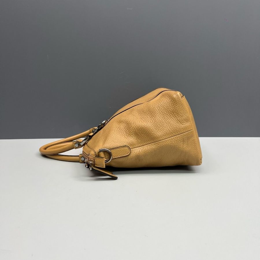 Gucci古馳 薑黃色全皮手提斜挎餃子包 成色97新-2