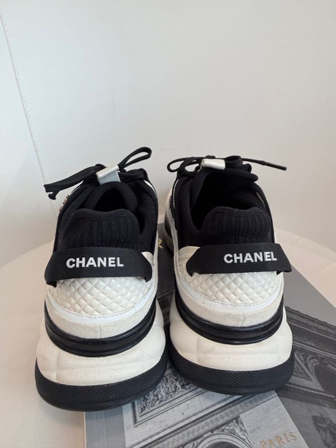 Chanel✨2025C厚底交叉鞋帶運動鞋鞋 #37.5-9