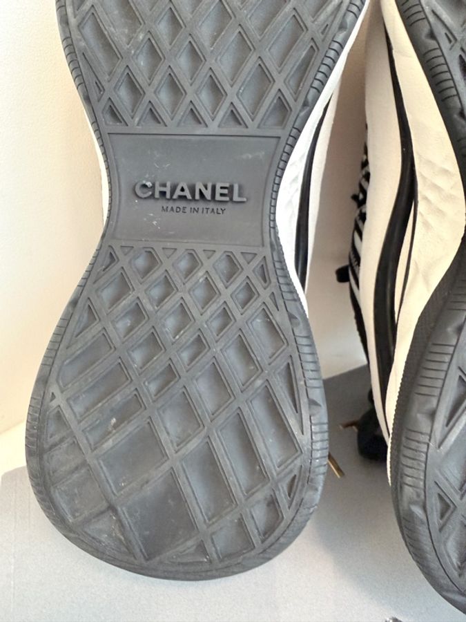 Chanel✨2025C厚底交叉鞋帶運動鞋鞋 #37.5-22