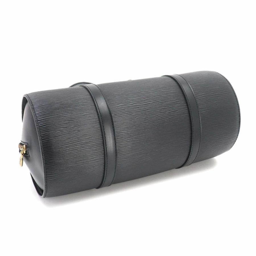 Louis Vuitton Epi Soufflot 手提包,皮革,黑色 (M52222),金色五金配件。-3