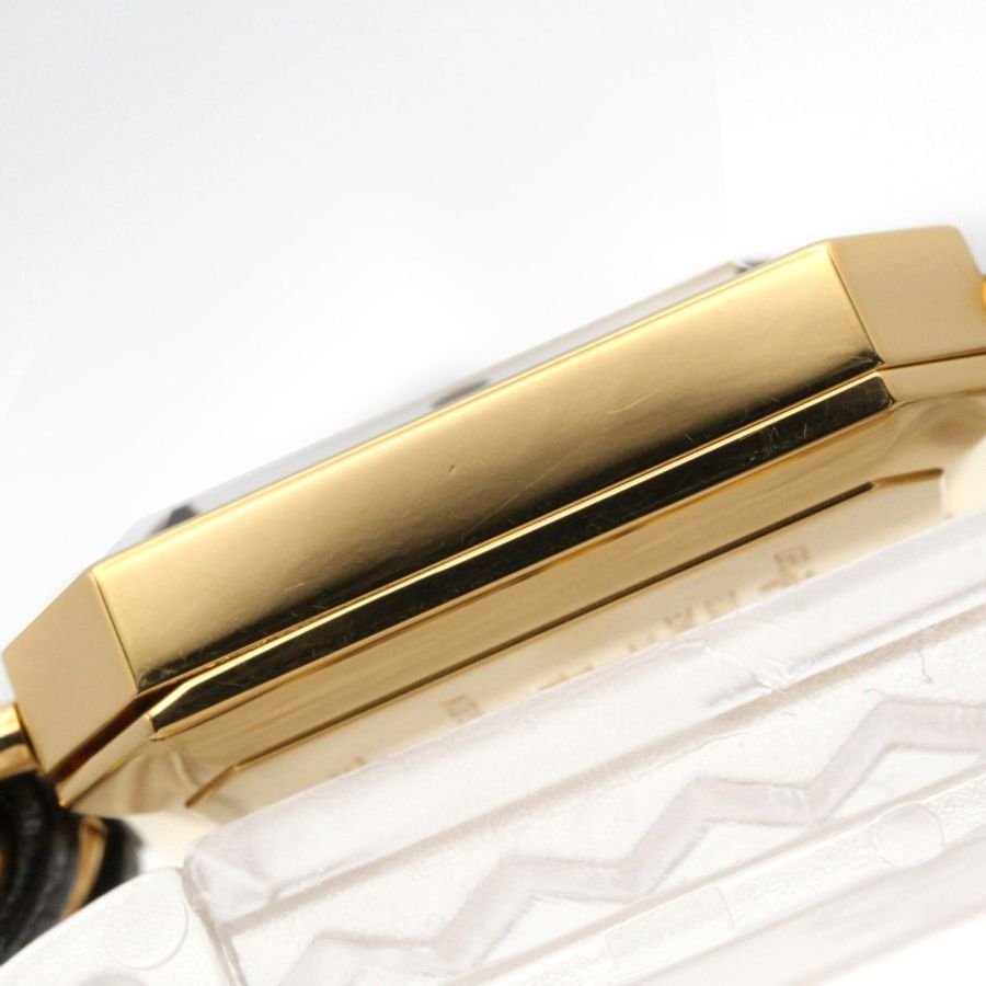 香奈兒 (Chanel) CHANEL Première L 女士腕錶,鍍金 (GP),皮革錶帶,黑色,H0001-12