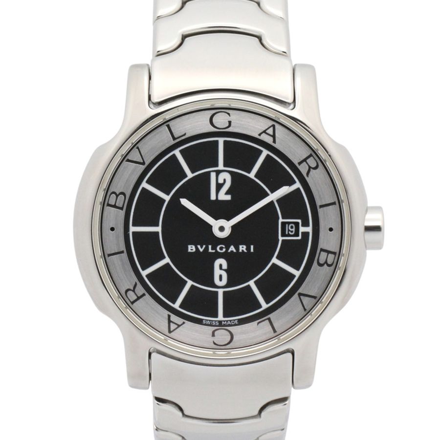 寶格麗 (Bulgari) Solo Tempo 系列腕錶,精鋼材質,女士款,黑色,ST29S-0