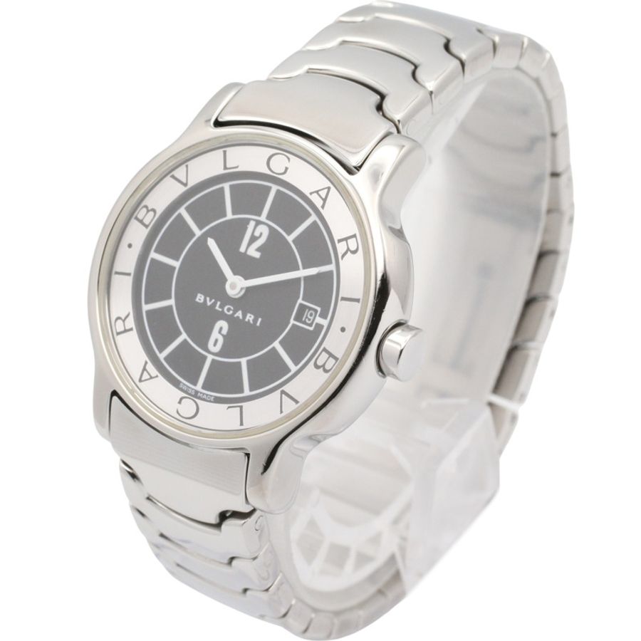 寶格麗 (Bulgari) Solo Tempo 系列腕錶,精鋼材質,女士款,黑色,ST29S-1
