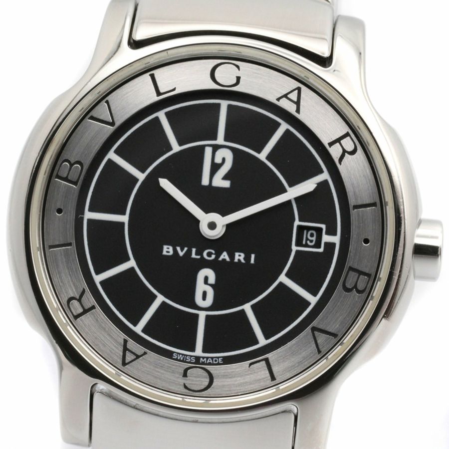 寶格麗 (Bulgari) Solo Tempo 系列腕錶,精鋼材質,女士款,黑色,ST29S-2