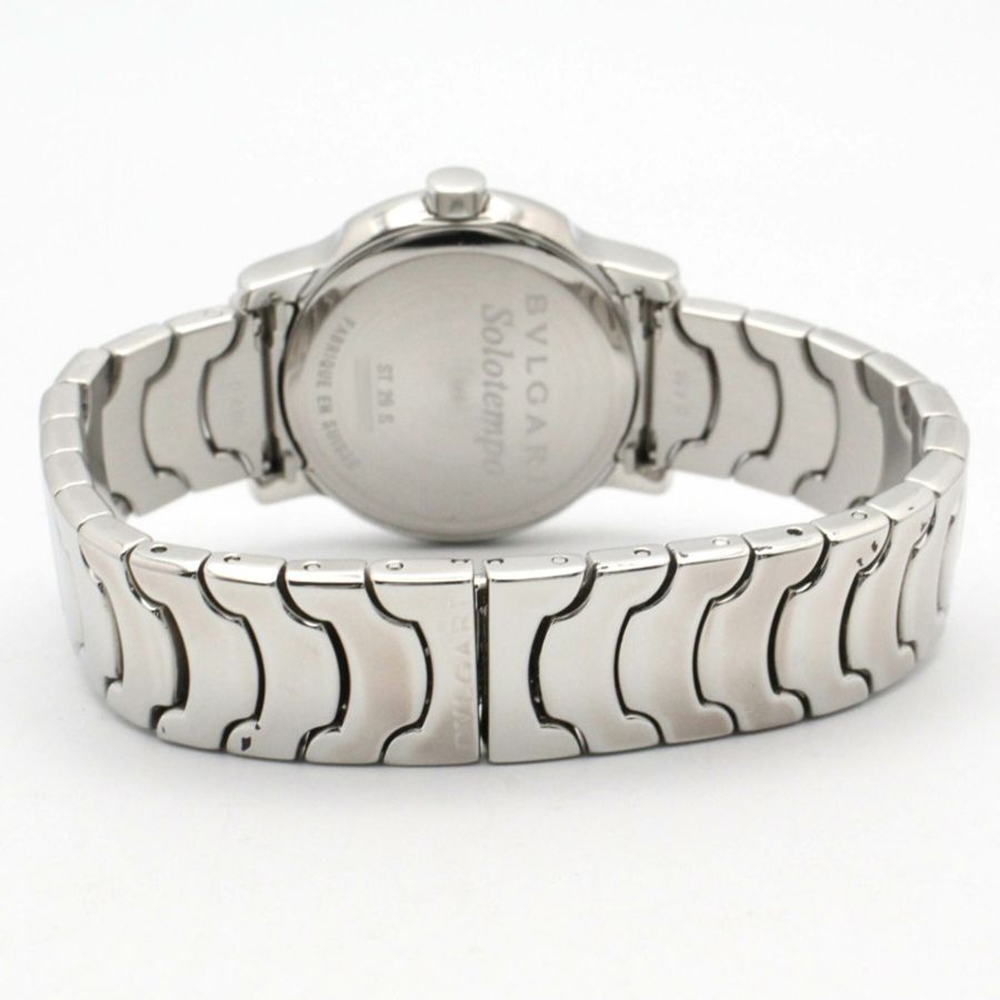 寶格麗 (Bulgari) Solo Tempo 系列腕錶,精鋼材質,女士款,黑色,ST29S-3