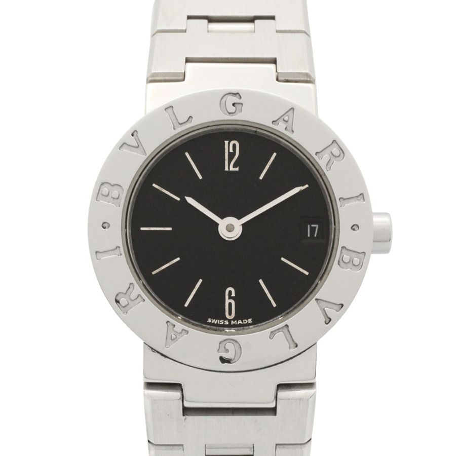 寶格麗 (Bulgari) BVLGARI 女士黑色不鏽鋼腕錶 BB23SS-0