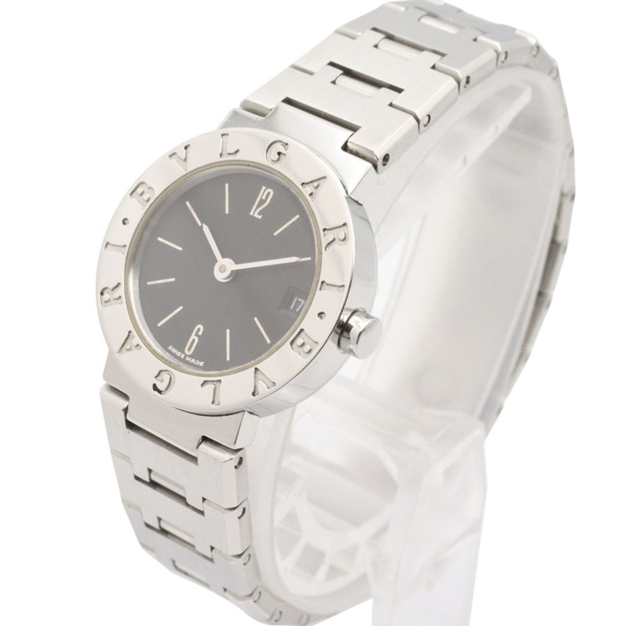 寶格麗 (Bulgari) BVLGARI 女士黑色不鏽鋼腕錶 BB23SS-1