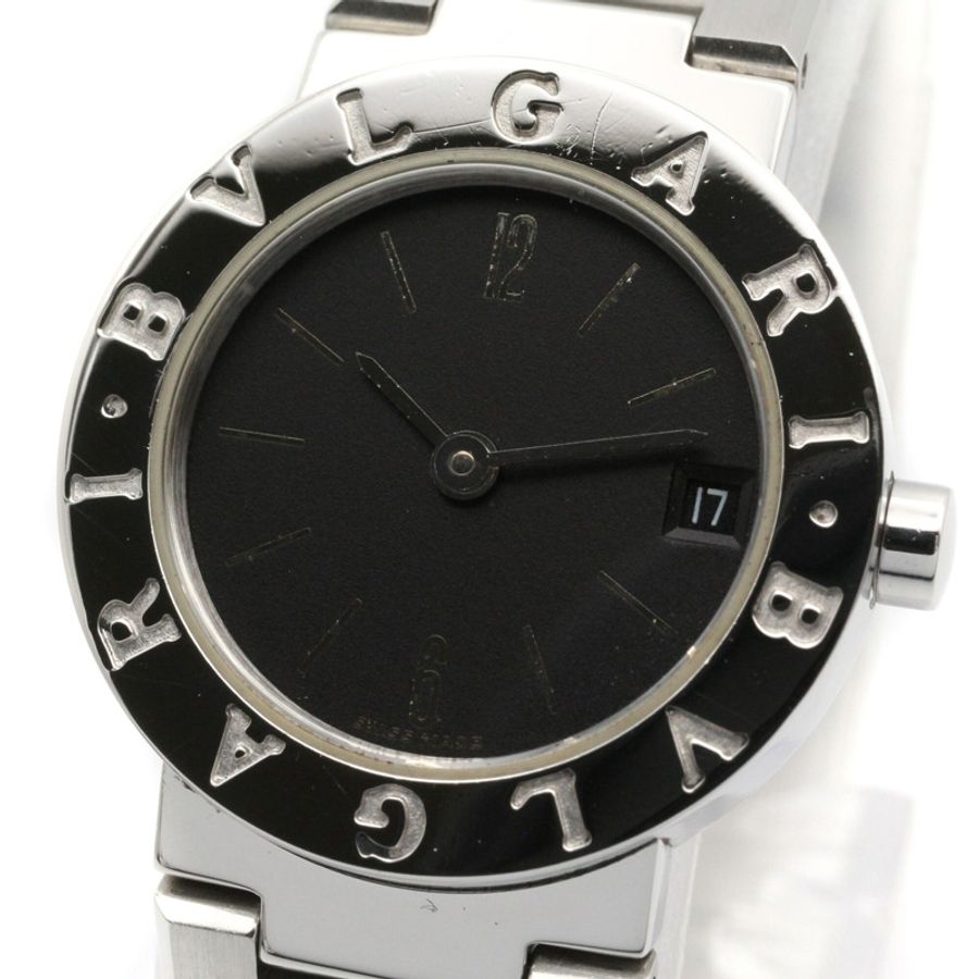 寶格麗 (Bulgari) BVLGARI 女士黑色不鏽鋼腕錶 BB23SS-2