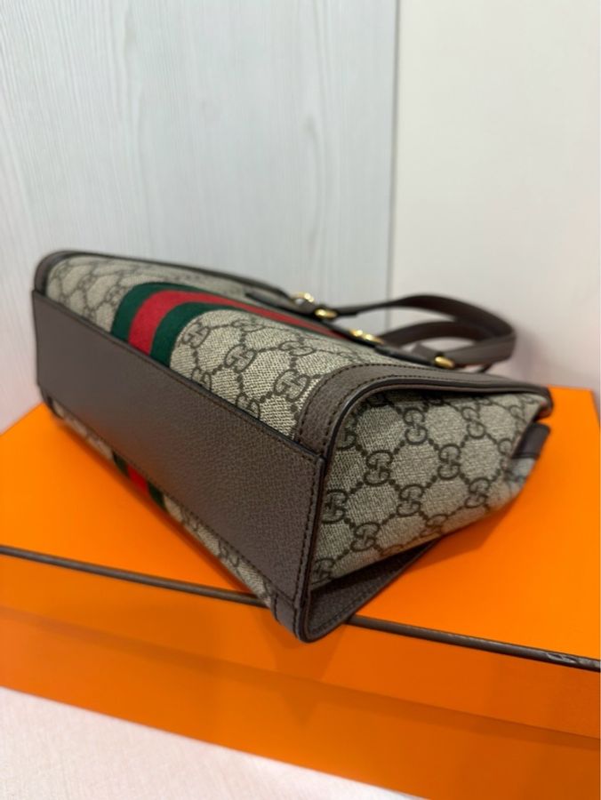 Gucci Ophidia 經典老花小托特包🈶長肩帶 🈶台灣購證-6