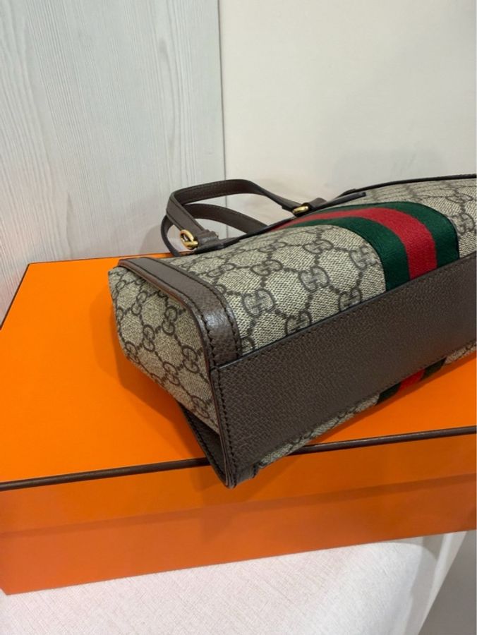Gucci Ophidia 經典老花小托特包🈶長肩帶 🈶台灣購證-9