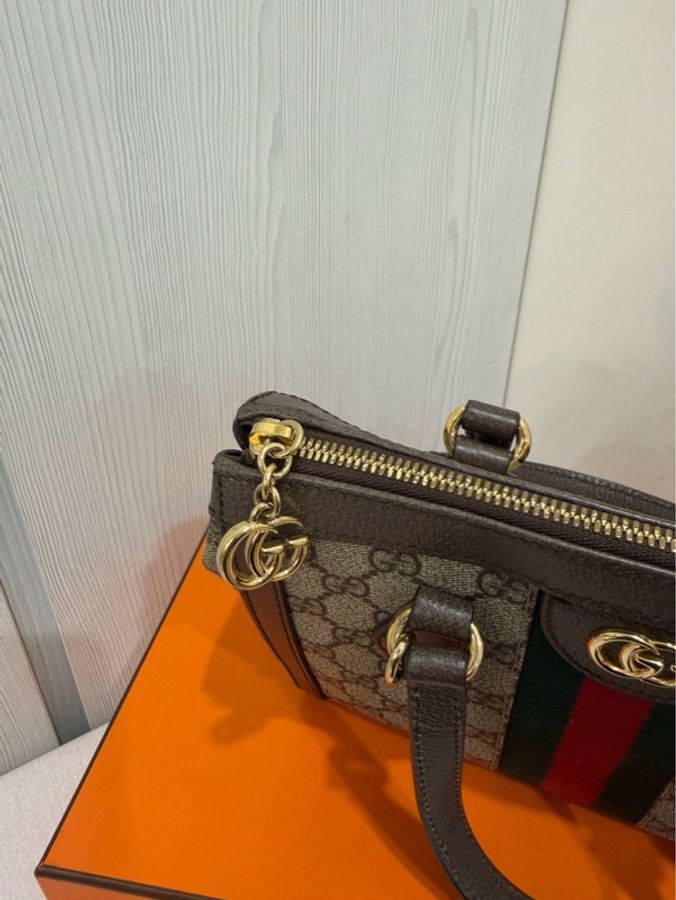 Gucci Ophidia 經典老花小托特包🈶長肩帶 🈶台灣購證-11