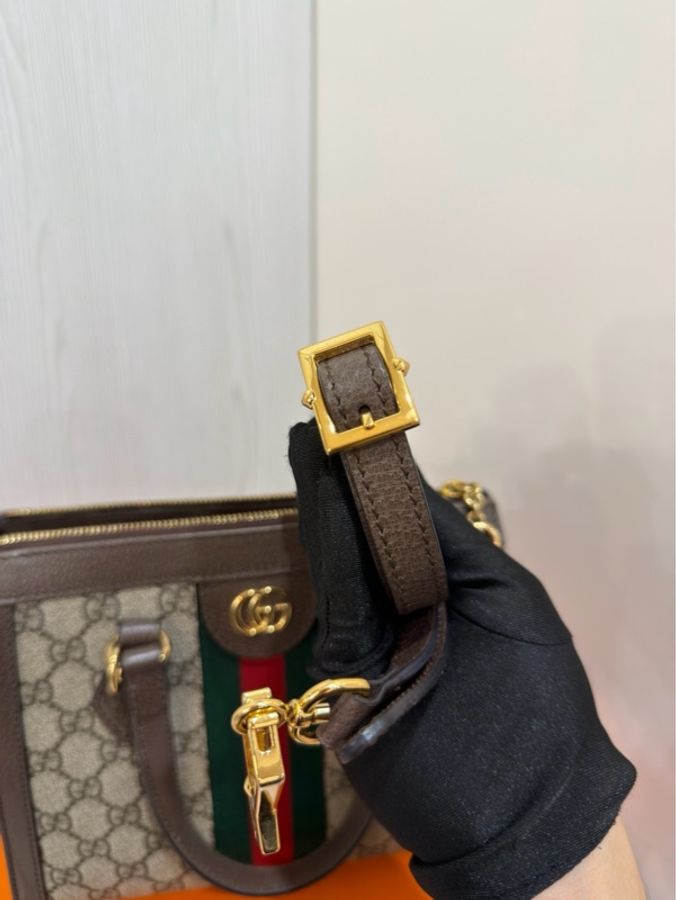 Gucci Ophidia 經典老花小托特包🈶長肩帶 🈶台灣購證-15