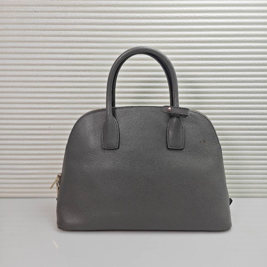 Prada Saffiano灰色牛皮手袋手提包-1
