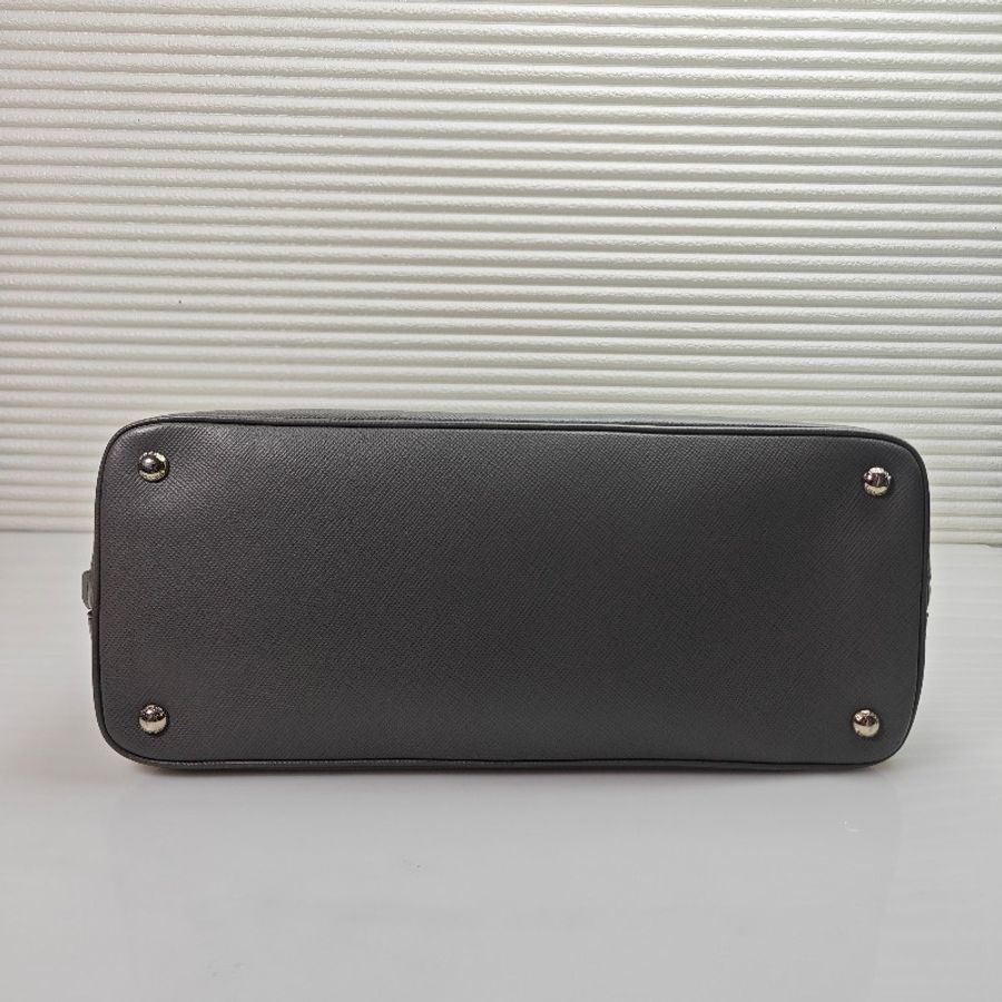 Prada Saffiano灰色牛皮手袋手提包-5