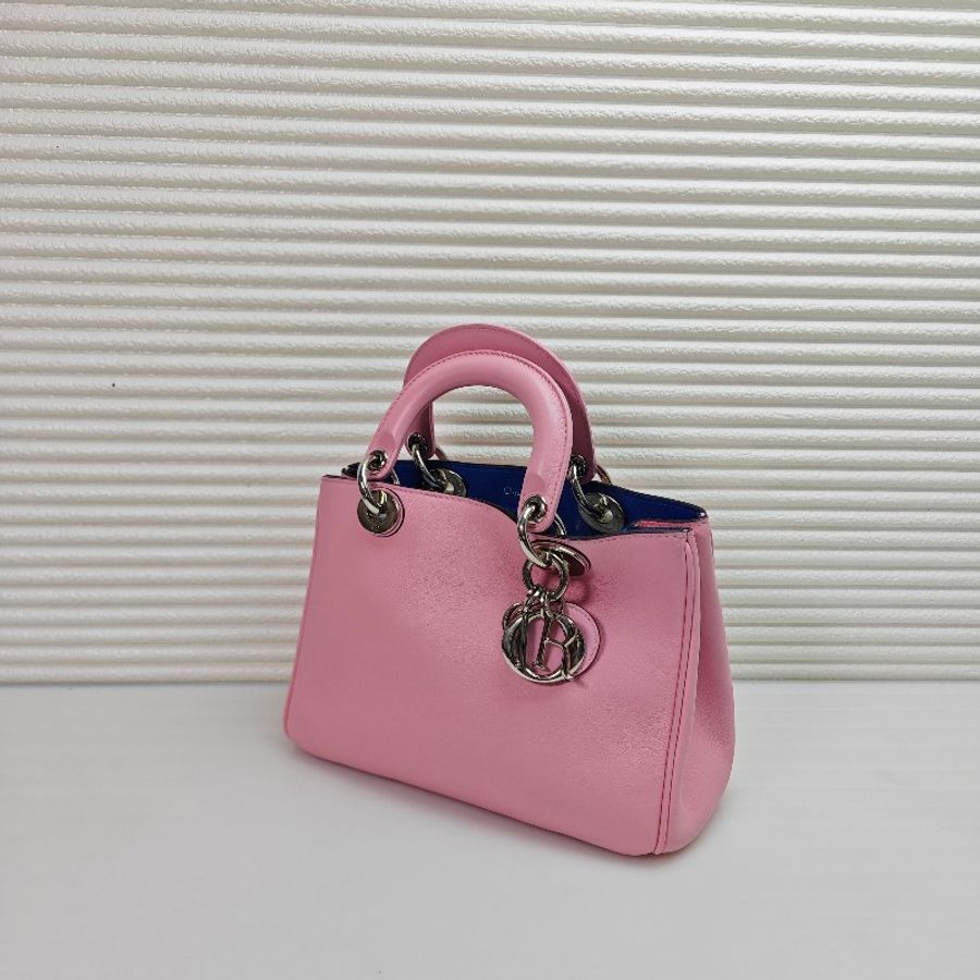 Dior VIP Diorissimo粉色手提包斜挎包-2