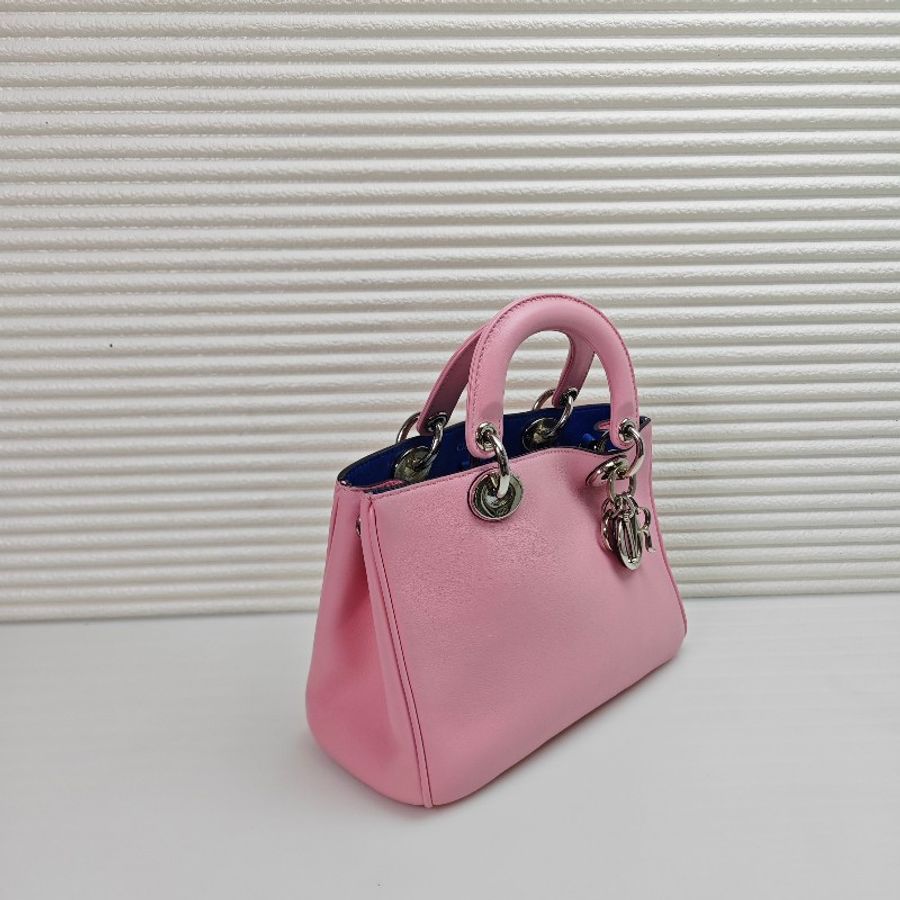 Dior VIP Diorissimo粉色手提包斜挎包-3