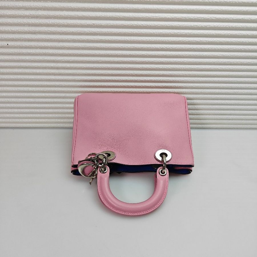 Dior VIP Diorissimo粉色手提包斜挎包-4
