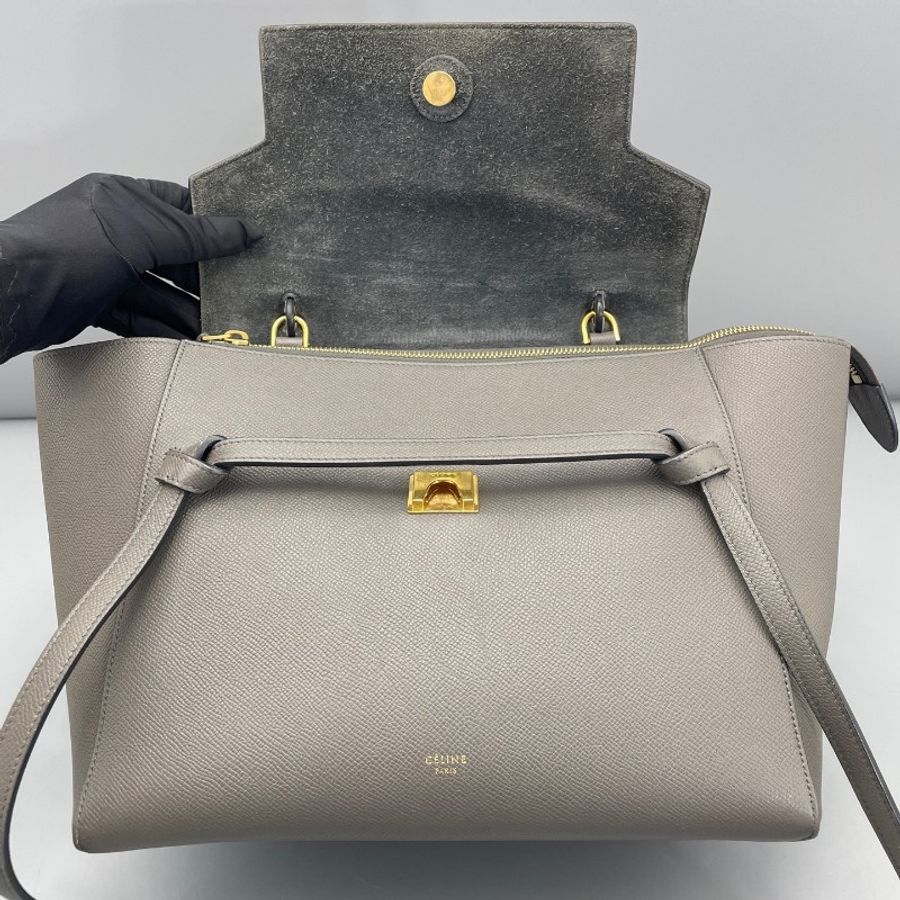 Celine 鯰魚包中號灰色-6