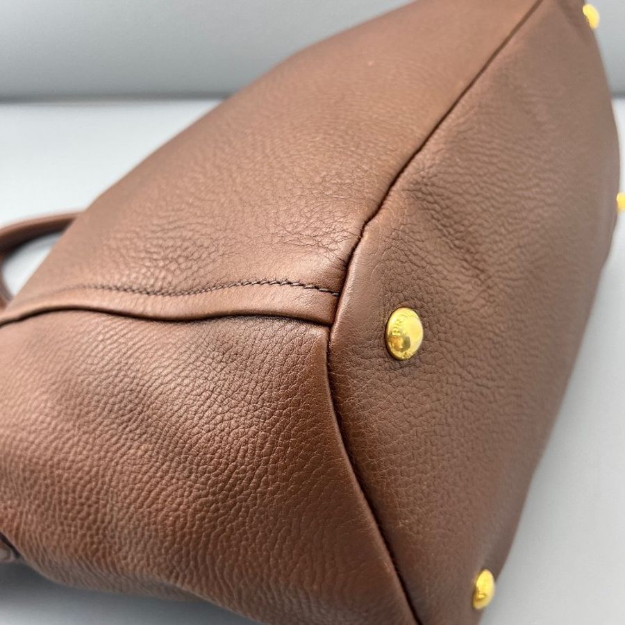 Prada 手提托特包棕色 肩背包-6
