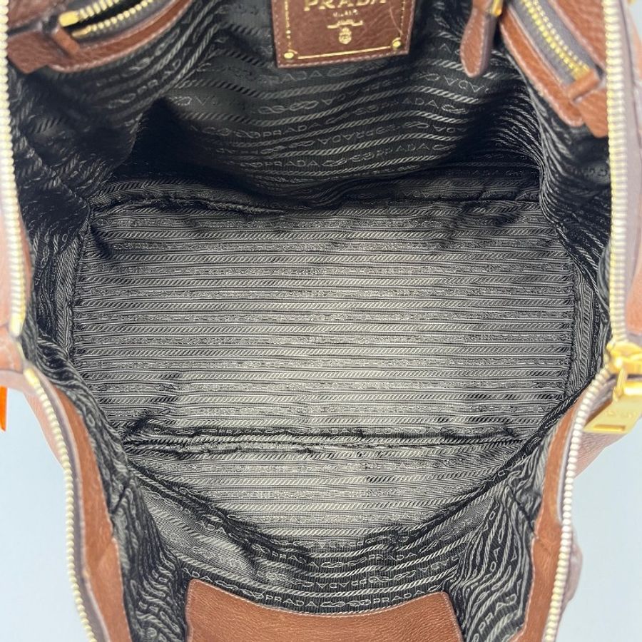 Prada 手提托特包棕色 肩背包-7