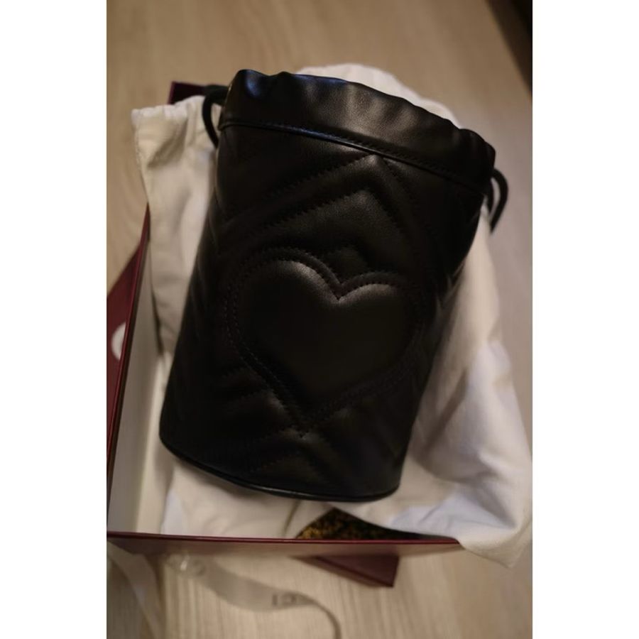 誠可議 現貨 GUCCI 古馳 GG Marmont系列 小水桶包 斜背包 精品包-5