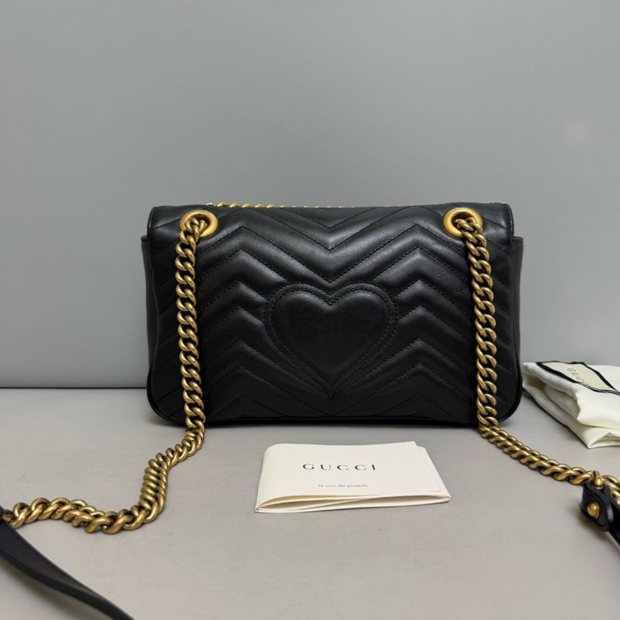 99新🖤#Gucci #marmont #馬蒙中號黑金 #購證塵袋-3