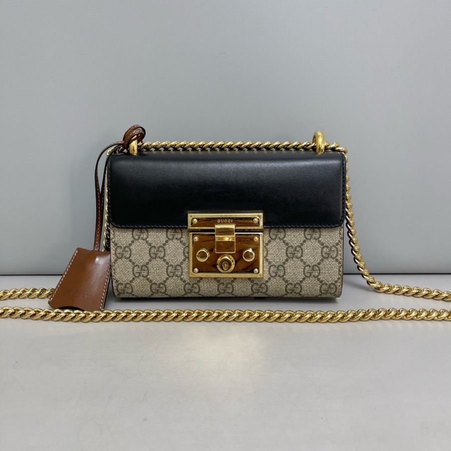 全新閒置🤎#Gucci #Padlock小號 #黑蓋老花月光寶盒 #購證-4