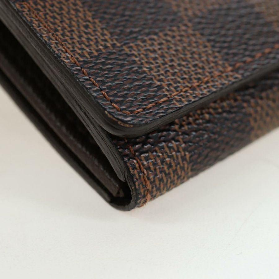 【日本直送】路易威登 Damier Ebene Porte Monnaie Billets Tresor N61730 LV 正品 am12062V-6
