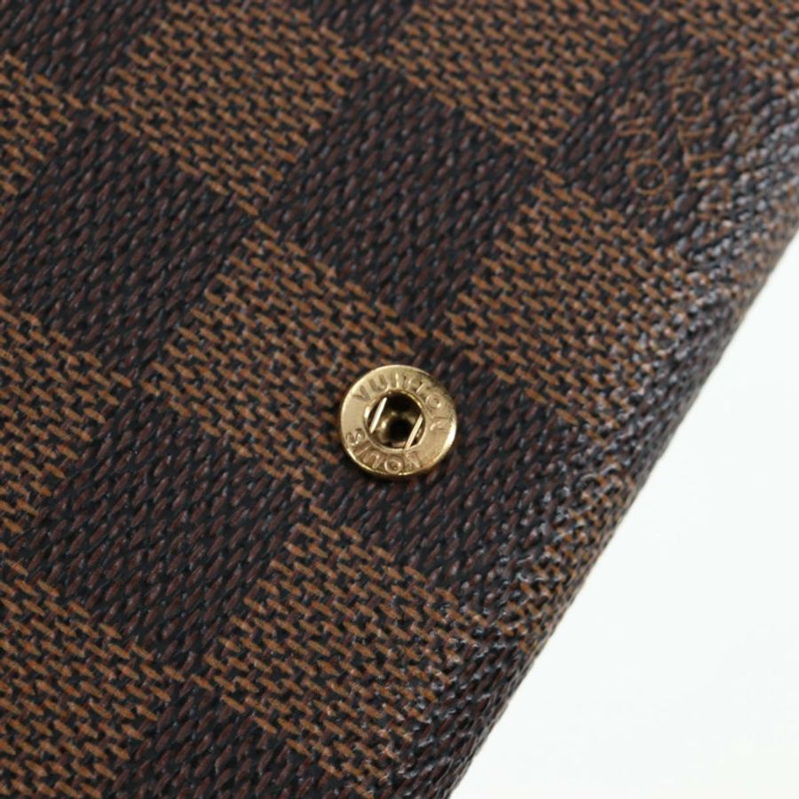 【日本直送】路易威登 Damier Ebene Porte Monnaie Billets Tresor N61730 LV 正品 am12062V-8