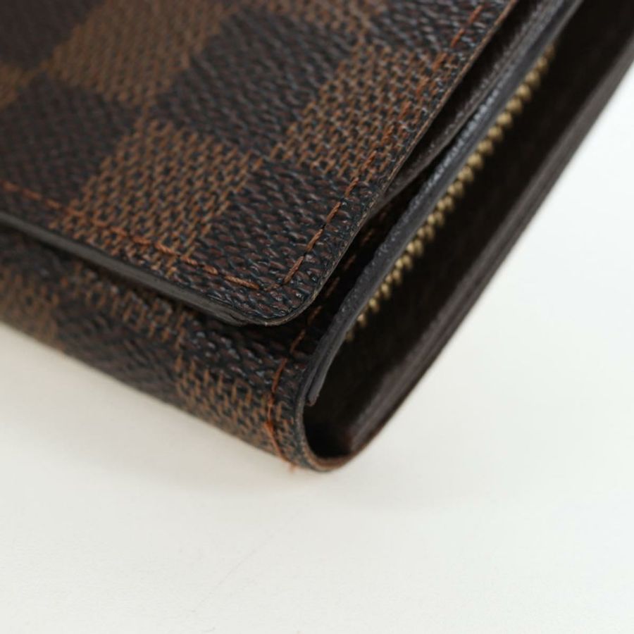 【日本直送】路易威登 Damier Ebene Porte Monnaie Billets Tresor N61730 LV 正品 am12062V-13