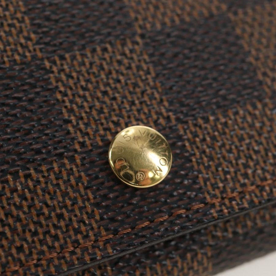 【日本直送】路易威登 Damier Ebene Porte Monnaie Billets Tresor N61730 LV 正品 am12062V-16