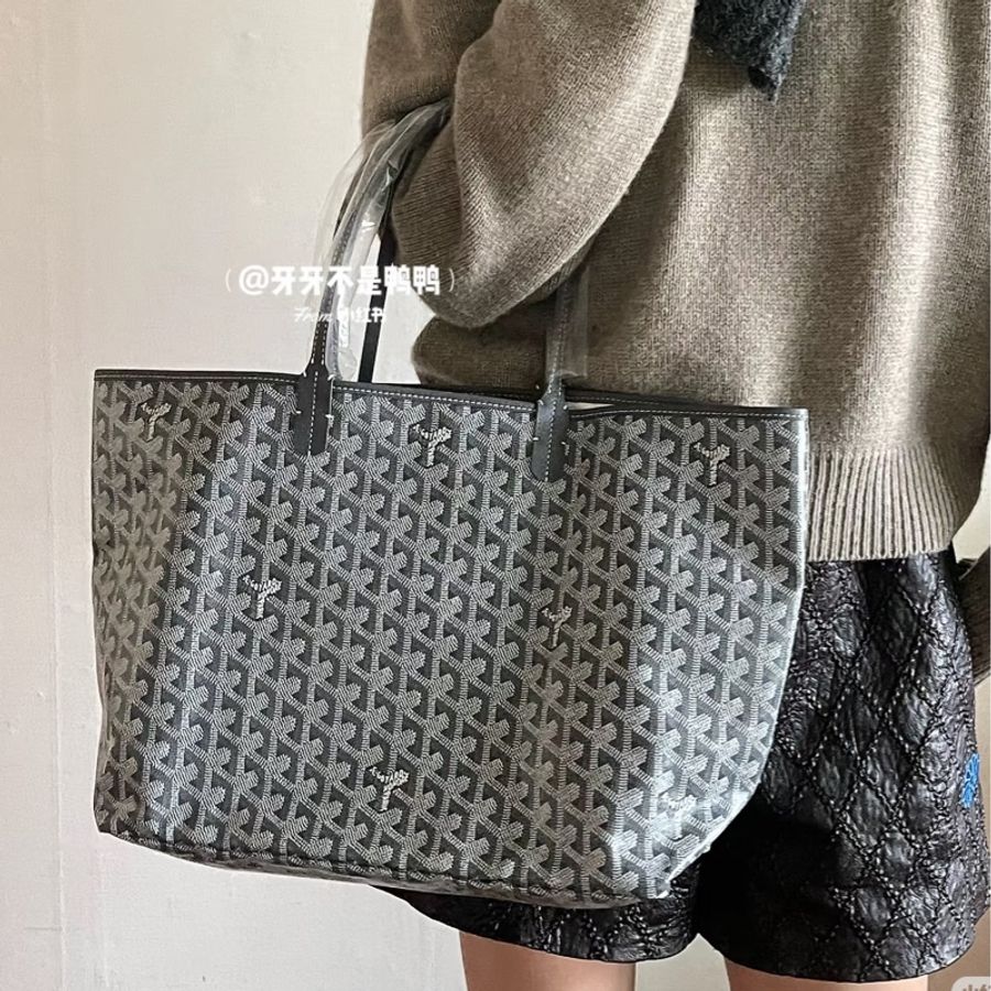 #配件齊全🈶購證 #全網最低💰 Goyard灰色tote pm爆款黃金尺寸 內裡超乾淨-1