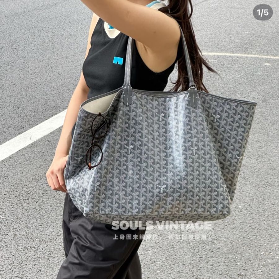 #配件齊全🈶購證 #全網最低💰 Goyard灰色tote pm爆款黃金尺寸 內裡超乾淨-3