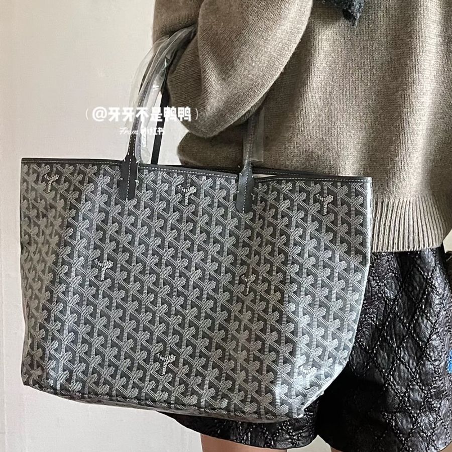 #配件齊全🈶購證 #全網最低💰 Goyard灰色tote pm爆款黃金尺寸 內裡超乾淨-5