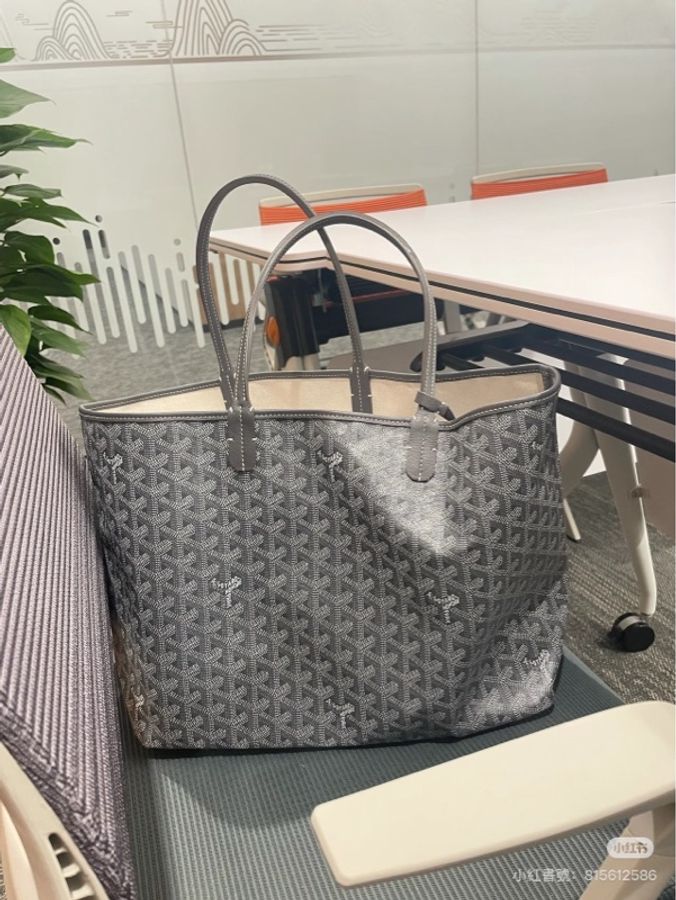 #配件齊全🈶購證 #全網最低💰 Goyard灰色tote pm爆款黃金尺寸 內裡超乾淨-6