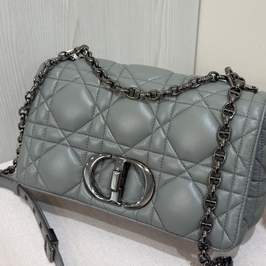 #近新帶膜 #全配🈶購證 #專櫃12萬 Dior caro 25cm中號 香芋灰紫-5