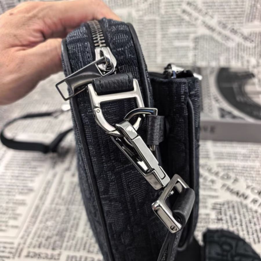 🈶購證 #全網最低💰專櫃10萬 Dior saddle黑色刺繡三合一斜挎包-9
