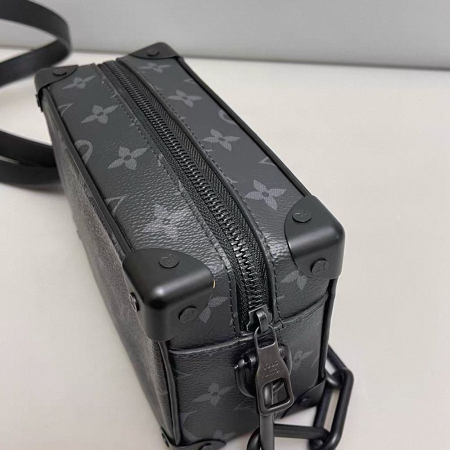 #99新閒置 #全套🈶購證 Lv soft Trunk黑色老花盒子斜挎包-19