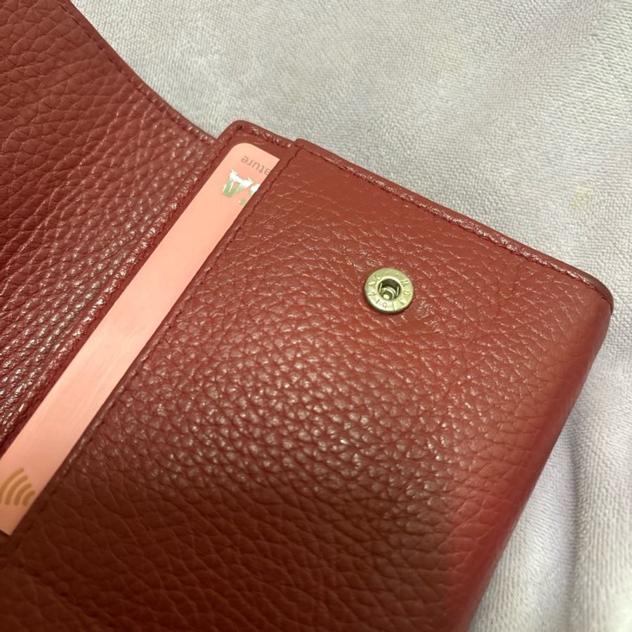 MONTBLANC/酒紅色長夾/5-6成新-15