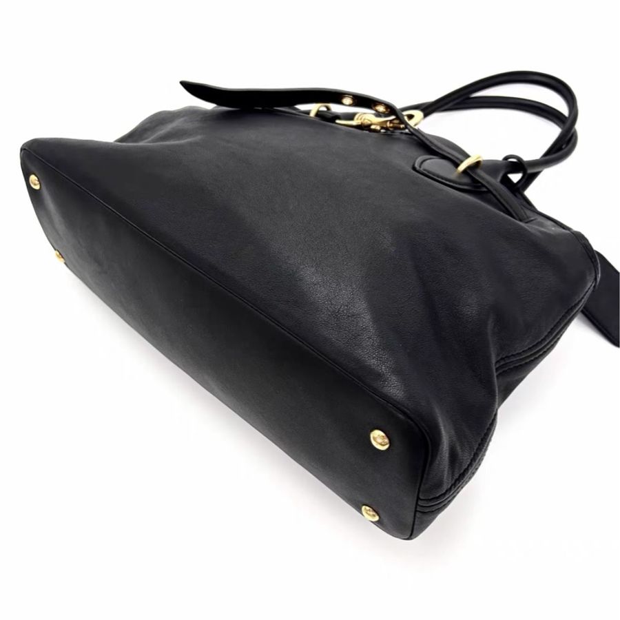 🈶購證 #最新款閒置 #專櫃在售1️⃣5️⃣萬 MiuMiu Aventure Nappa黑金托特包 芯片款-9