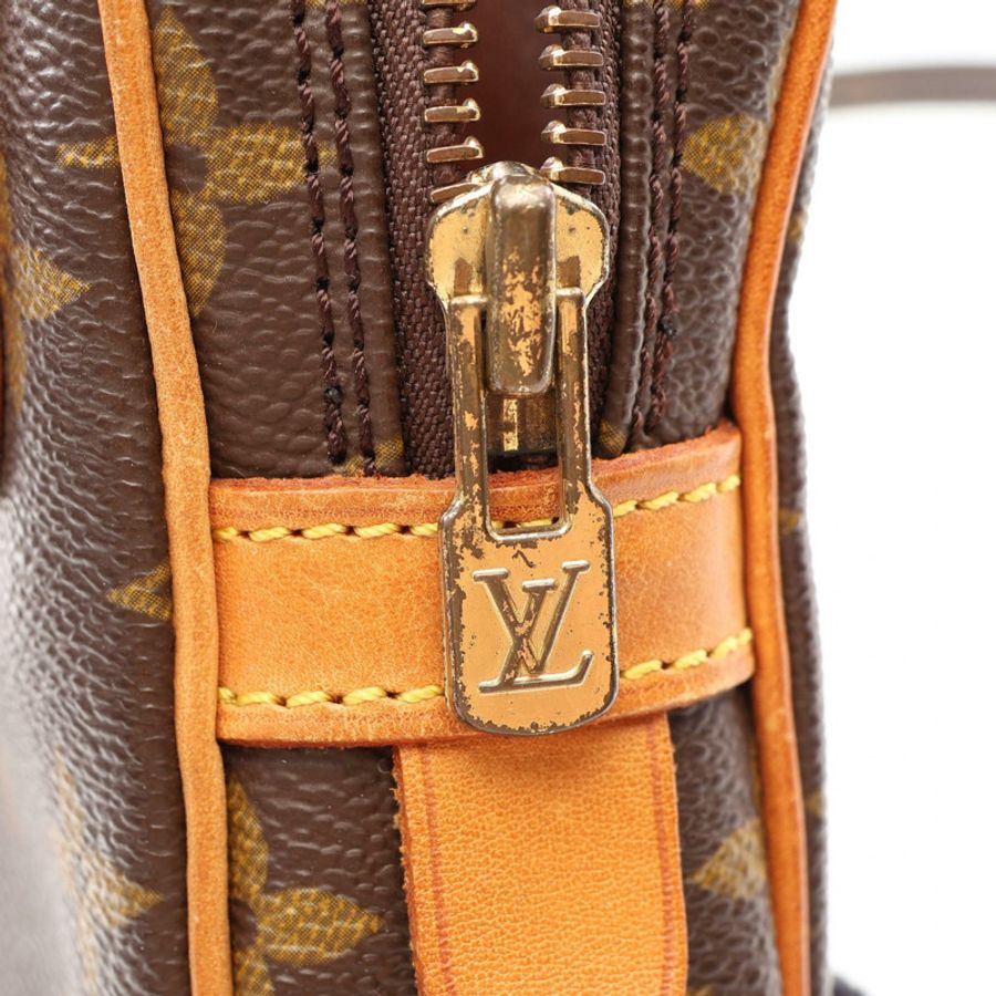 路易威登 Marly Bandouliere Monogram 肩背包 M51828 PVC 塗層帆布皮革棕色二手女士-6
