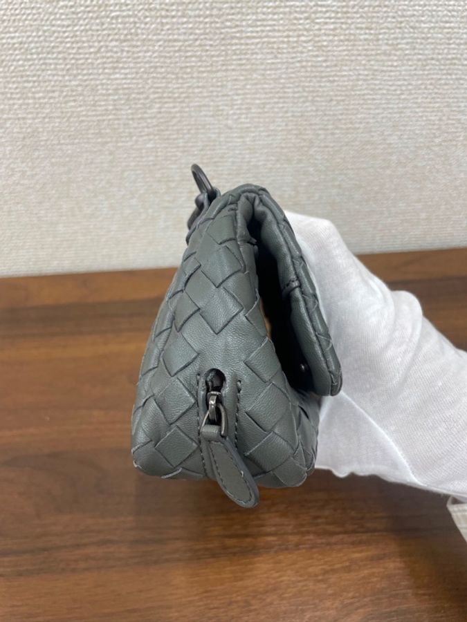 BV 鐵灰色翻蓋鏈條包-7