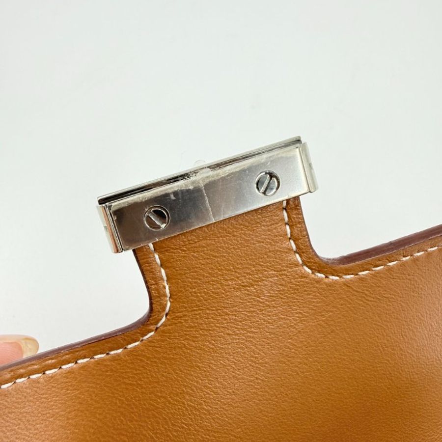 HERMES - 37GolD Epsom銀釦mini康康短夾-22