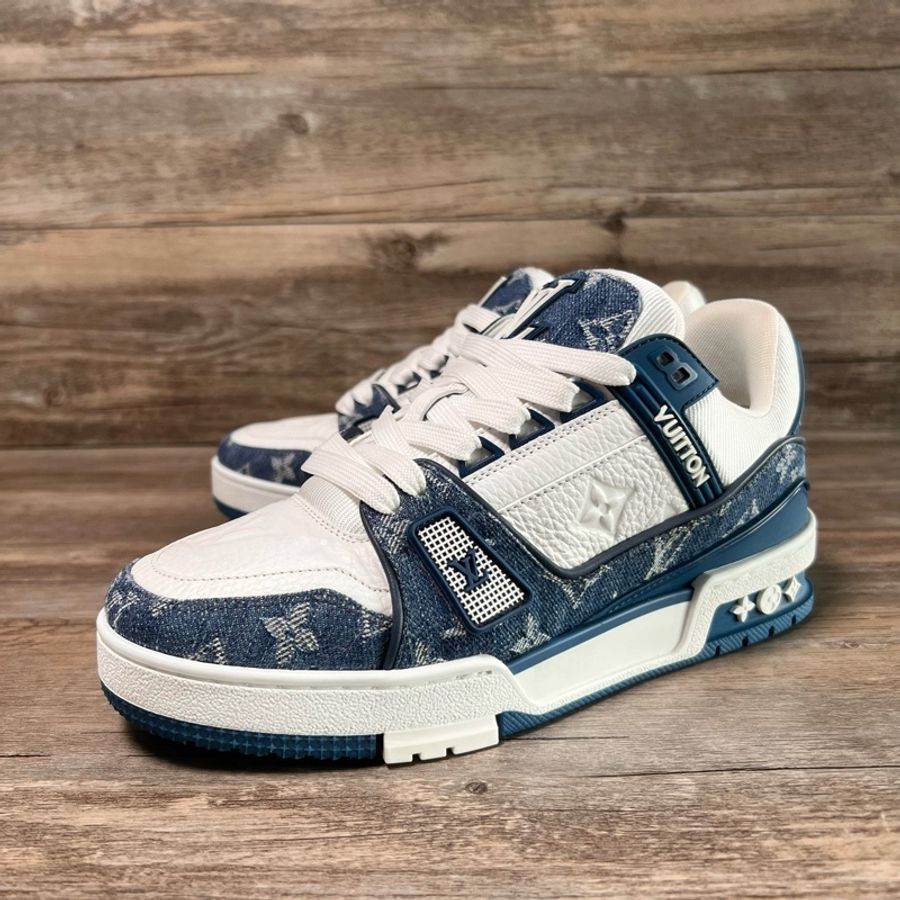 Louis Vuitton路易威登 trainer 白藍牛仔 37.5碼-0