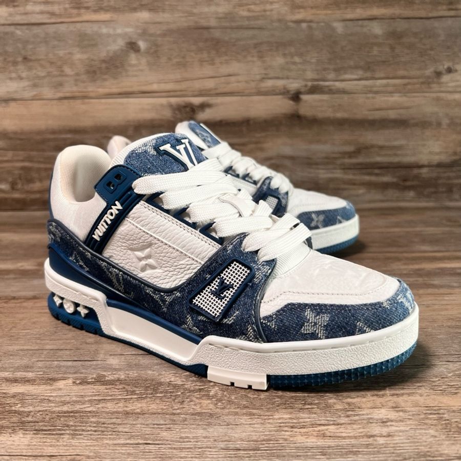 Louis Vuitton路易威登 trainer 白藍牛仔 37.5碼-1